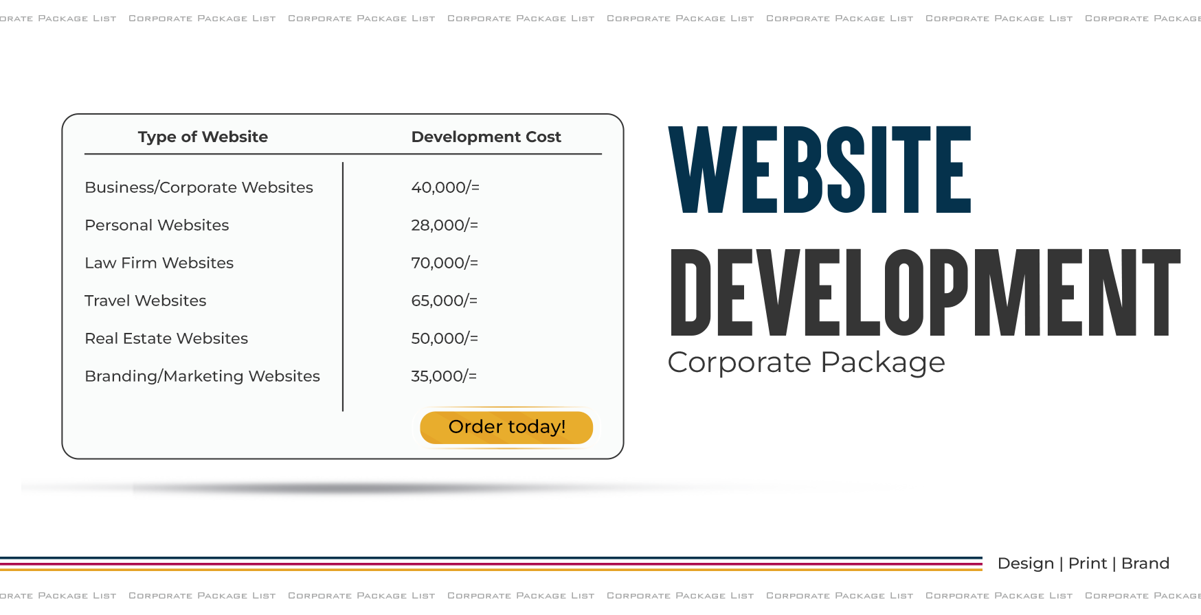Website Development Pricing